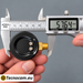Ingombro complessivo del manometro a secco con attacco radiale R 1/8, misura 57,64 mm