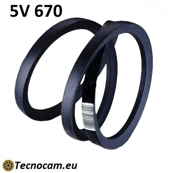 Cinghia di Trasmissione 5V 670 Trapezoidale Liscia