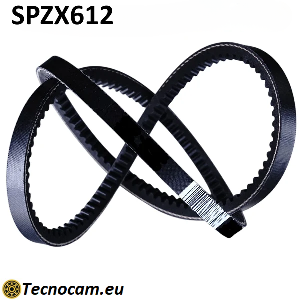 Cinghia di Trasmissione SPZX 612 Trapezoidale Dentellata