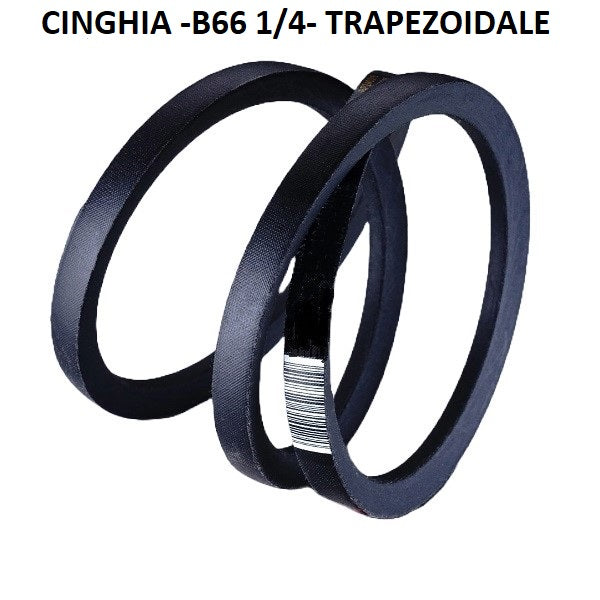 Cinghia di Trasmissione B66 1/4 Trapezoidale Liscia