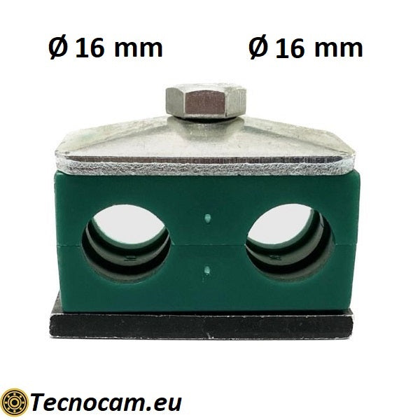 Befestigungskragen für 2 Rohre mit einem Durchmesser von 16 mm, CFD