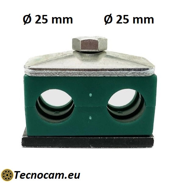 Befestigungskragen für 2 Rohre mit einem Durchmesser von 25 mm, CFD-Serie