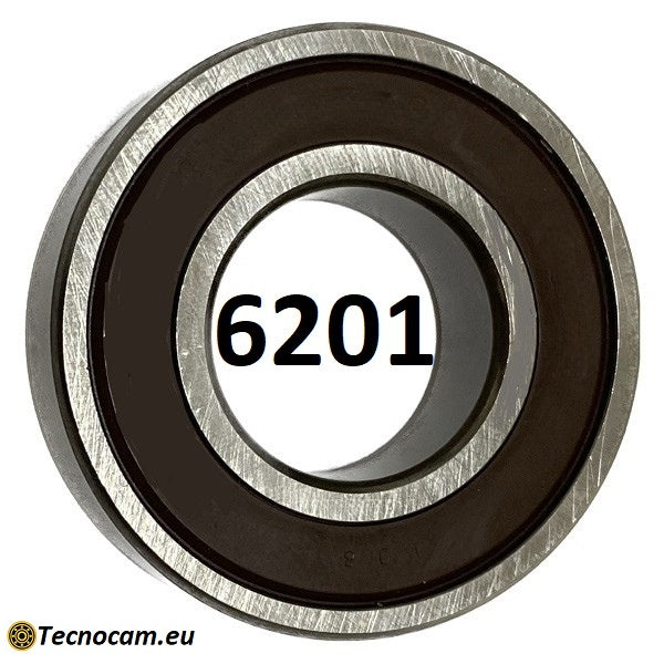Cuscinetto a Sfere 6201 2RS 12x32x10 mm Schermato Gomma a Tenuta Stagna
