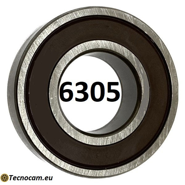 Cuscinetto a Sfere 6305 2RS 25x62x17 mm Schermato Gomma a Tenuta Stagna