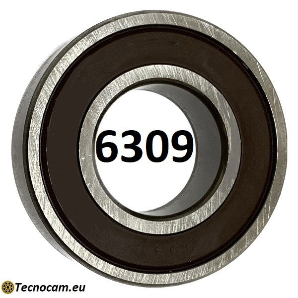 Roulement à billes 6309 2RS 45x100x25 mm, joint en caoutchouc étanche