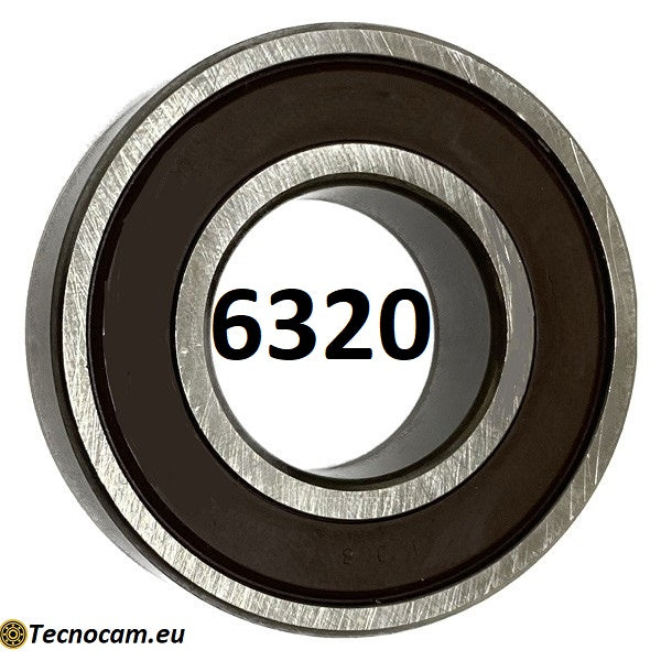 Cuscinetto a Sfere 6320 2RS 100x215x47 mm Schermato Gomma a Tenuta Stagna