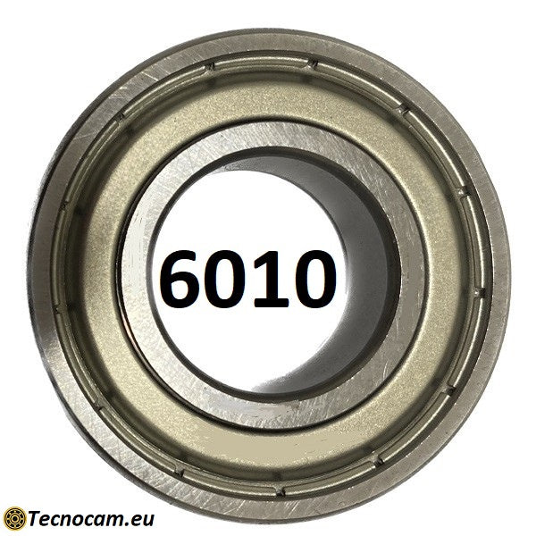Kugellager 6010 ZZ 50x80x16 mm, abgedichtet in verzinktem Stahl