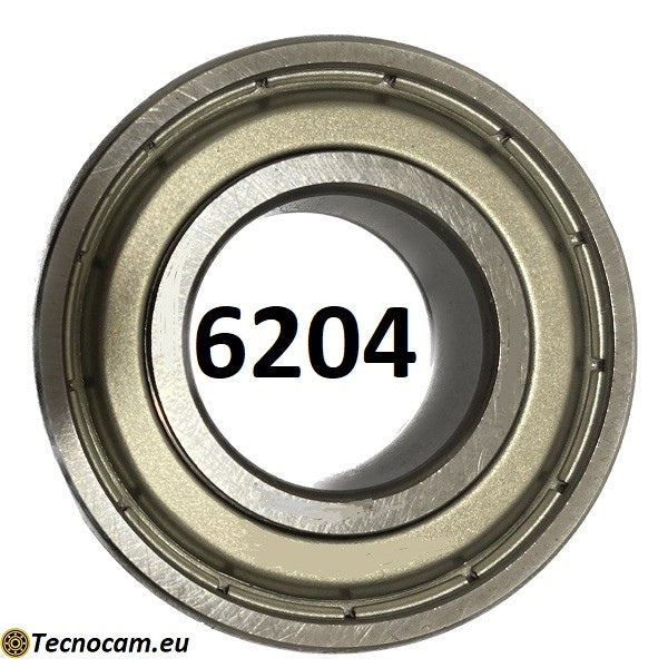 6204 ZZ Kugellager 20x47x14 mm, abgedichtet in verzinktem Stahl