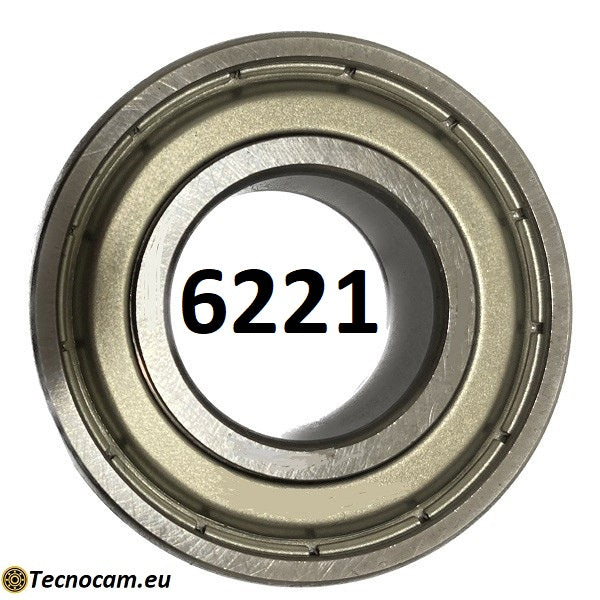 6221 ZZ Kugellager 105x190x36 mm, abgedichtet in verzinktem Stahl