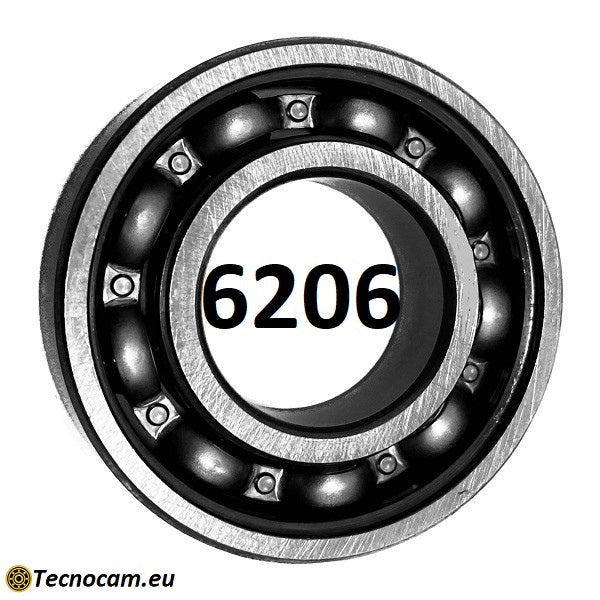 Cuscinetto a Sfere 6206 30x62x16 mm Non Schermato