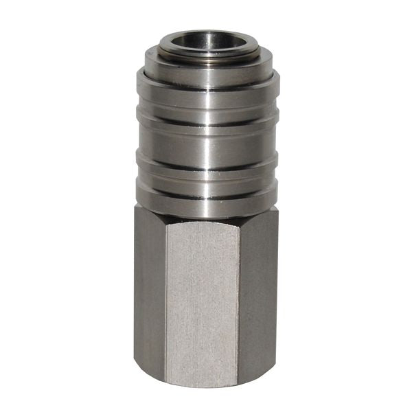 Innesto rapido Multipresa in acciaio inox AISI 316L per aria compressa con filetto femmina