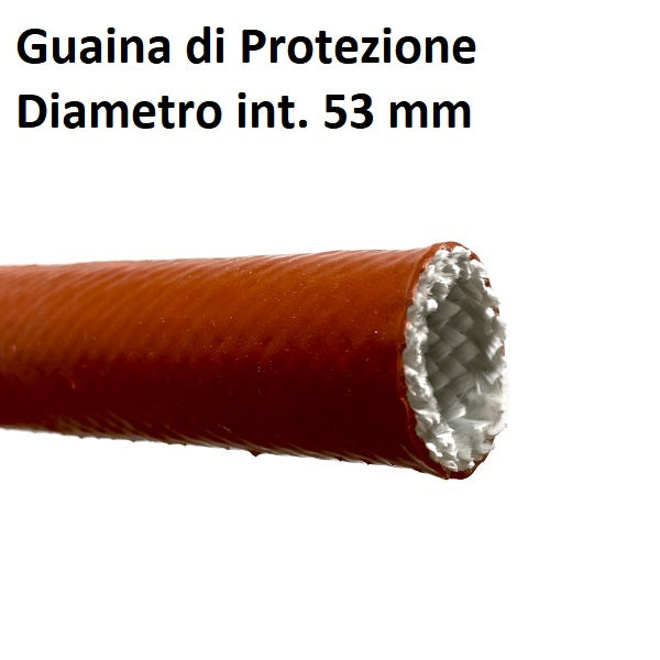 Guaina per Alte Temperature in Vetro Silicone Ø interno 53 mm