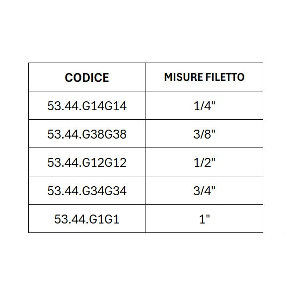Raccordo per Idraulica Manicotto Femmina Femmina in Ottone Cromato- Serie Pesante