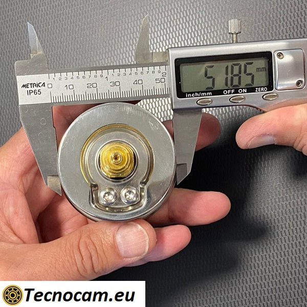 Manometro a SECCO Scala 0-25 Bar, Cassa 50 mm, Attacco Posteriore Maschio Gas 1/4" serie MANX50PSG