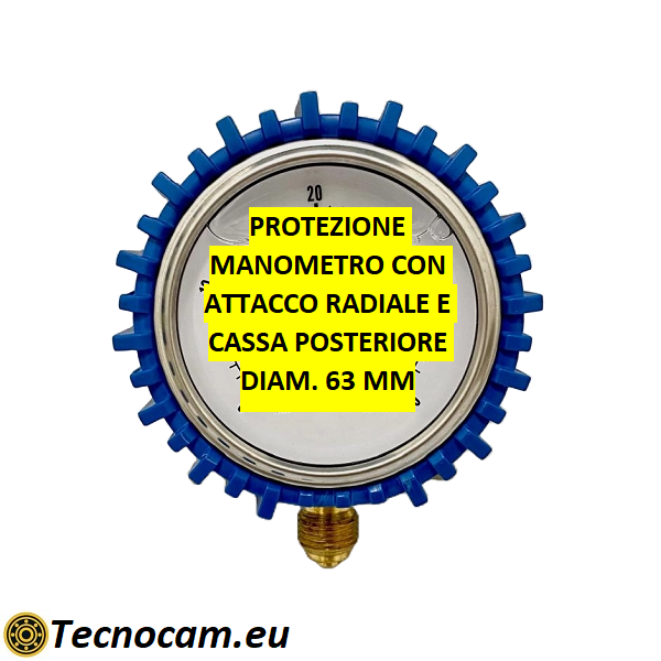 Protezione per Manometri con Attacco Radiale e Cassa Posteriore Diam. 63 mm
