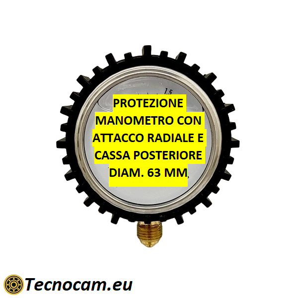Protezione per Manometri con Attacco Radiale e Cassa Posteriore Diam. 63 mm