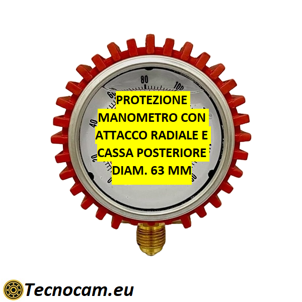 Protezione per Manometri con Attacco Radiale e Cassa Posteriore Diam. 63 mm