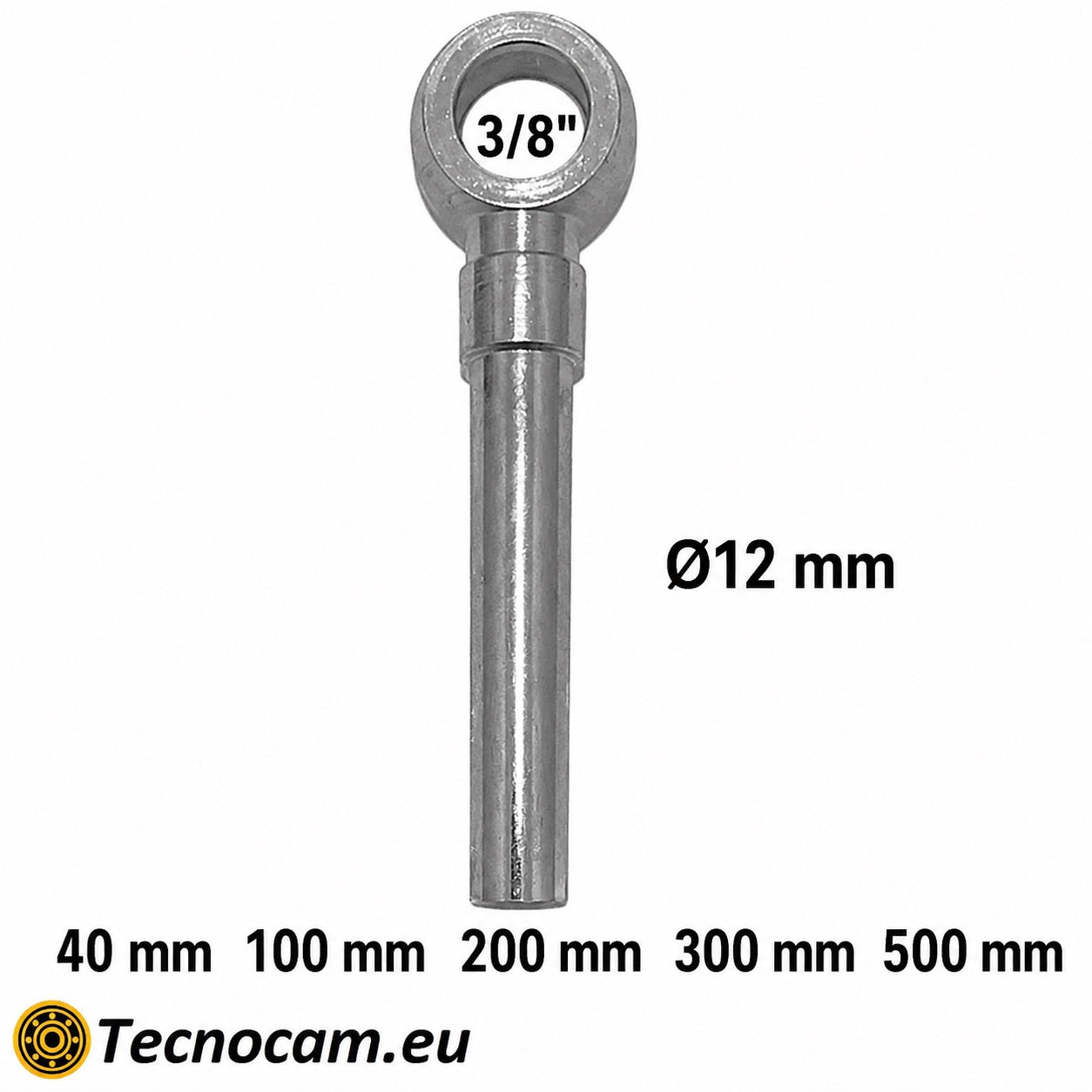 Raccord hydraulique à œillet 3/8" pour soudage, pour vis à gaz 3/8" - Tube de 12 mm de diamètre, série OSG2