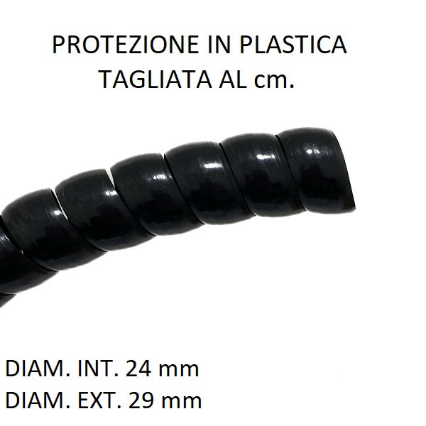Protezione per cavi a spirale, lunghezza 5 m, D-8/10/12 mm, protezione per tubo idraulico, in HDPE, flessibile, leggero (D-12 mm Protezione per cavi a spirale, lunghezza 5 m, D-8/10/12 mm, protezione per tubo idraulico, in HDPE, flessibile, leggero (D-12 mm
