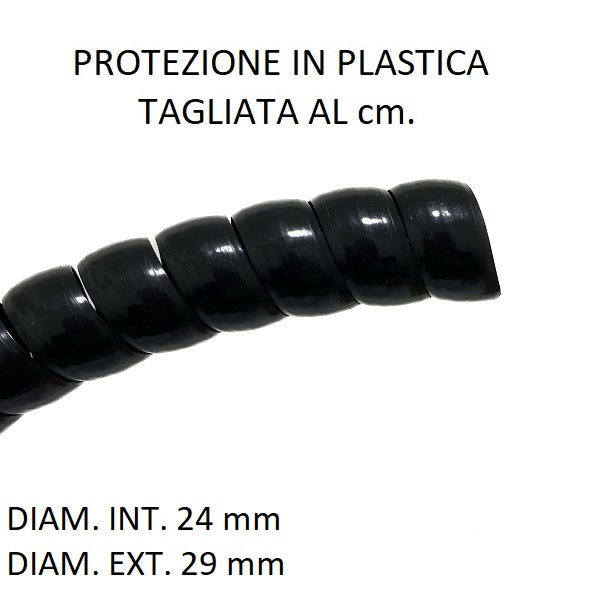 Spirale in plastica per protezione tubo diametri 24 mm int. x 29 mm ext.