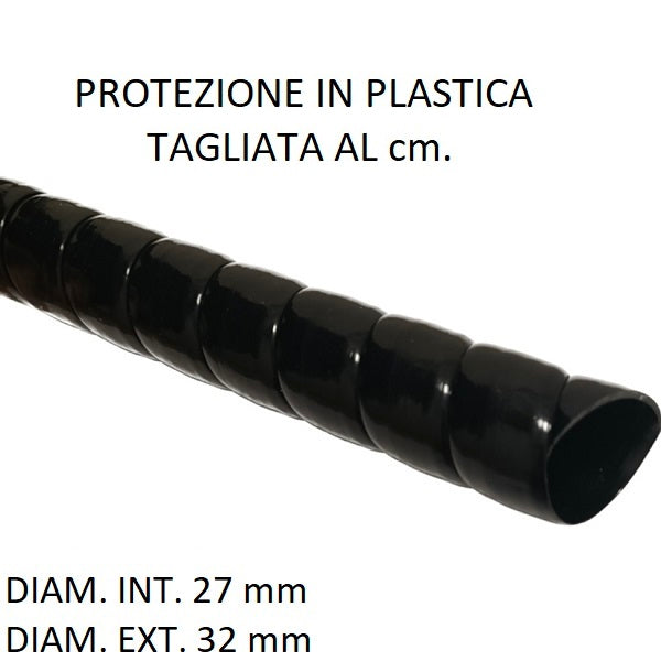 Spirale in plastica per protezione tubo diametri 27 mm int. x 32 mm ext.