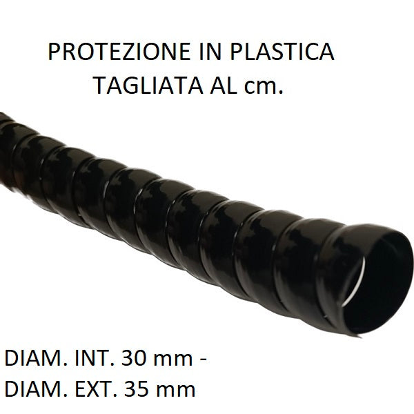 Spirale in plastica per protezione tubo diametri 30 mm int. x 35 mm ext.