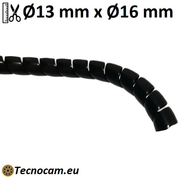 Spirale in plastica per protezione tubo diametri 13 mm int. x 16 mm ext.