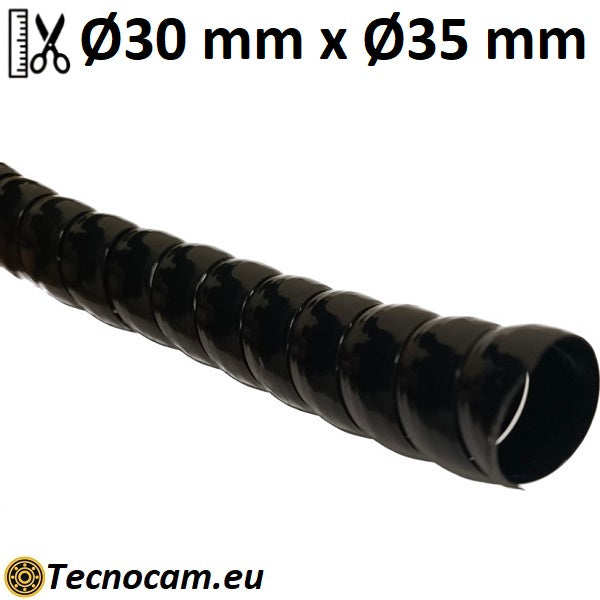 Spirale in plastica per protezione tubo diametri 30 mm int. x 35 mm ext.