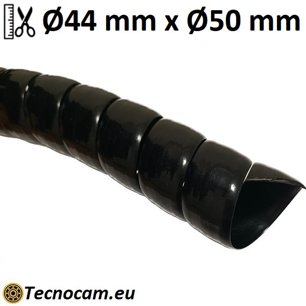 Spirale in plastica per protezione tubo diametri 44 mm int. x 50 mm ext.