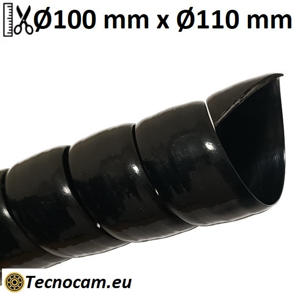 Spirale in plastica per protezione tubo diametri 100 mm int. x 110 mm ext.