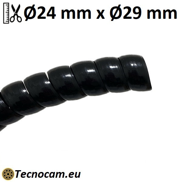 Spirale in plastica per protezione tubo diametri 24 mm int. x 29 mm ext.
