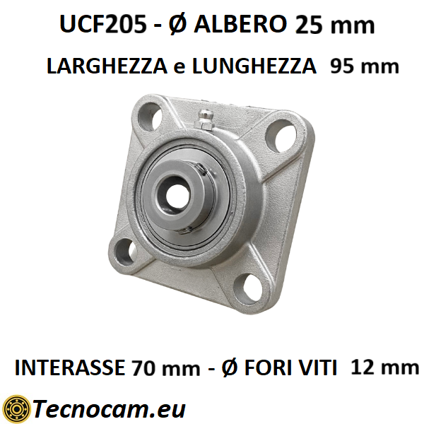 Supporto INOX con Cuscinetto INOX UCF205