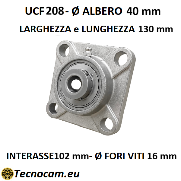 Supporto INOX con Cuscinetto INOX UCF208