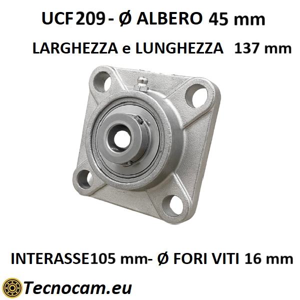 Supporto INOX con Cuscinetto INOX UCF209