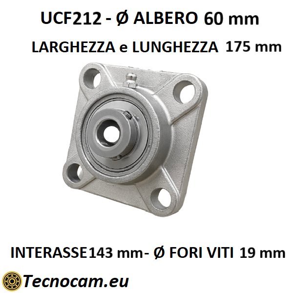 Supporto INOX con Cuscinetto INOX UCF212