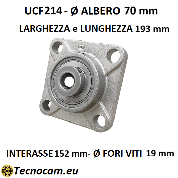 Supporto INOX con Cuscinetto INOX UCF214