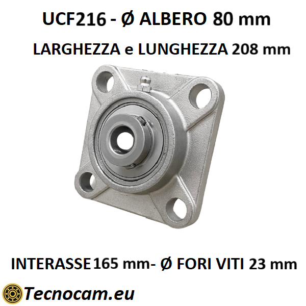 Supporto INOX con Cuscinetto INOX UCF216