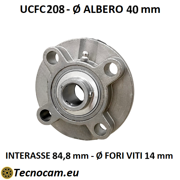 Supporto INOX con Cuscinetto INOX UCFC208