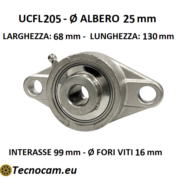 Supporto INOX con Cuscinetto INOX UCFL205