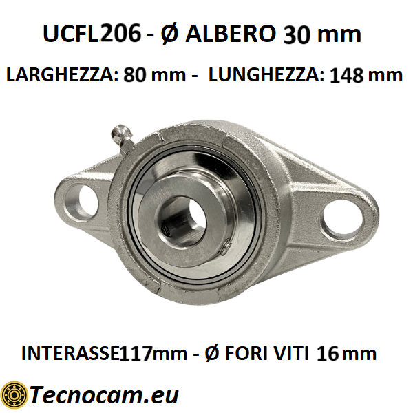 Supporto INOX con Cuscinetto INOX UCFL206