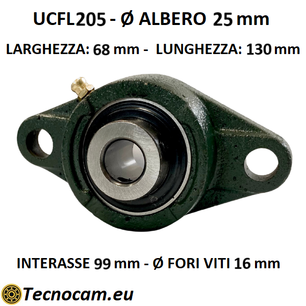Supporto con Cuscinetto UCFL205 in Ghisa