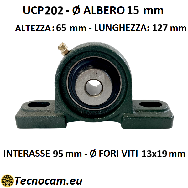 Supporto con Cuscinetto UCP202 in Ghisa