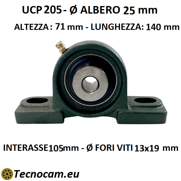 Supporto con Cuscinetto UCP205 in Ghisa