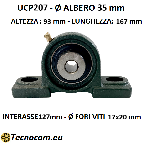 Supporto con Cuscinetto UCP207 in Ghisa