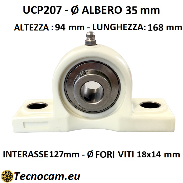 Support de palier en plastique et acier inoxydable UCP207
