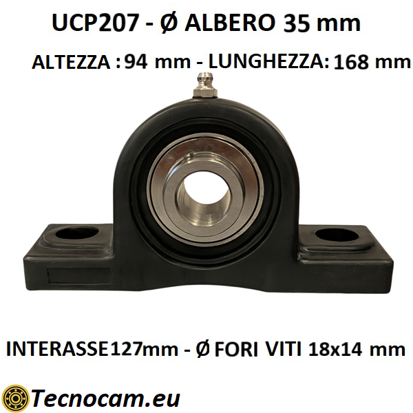 Support de palier en plastique et acier inoxydable UCP207