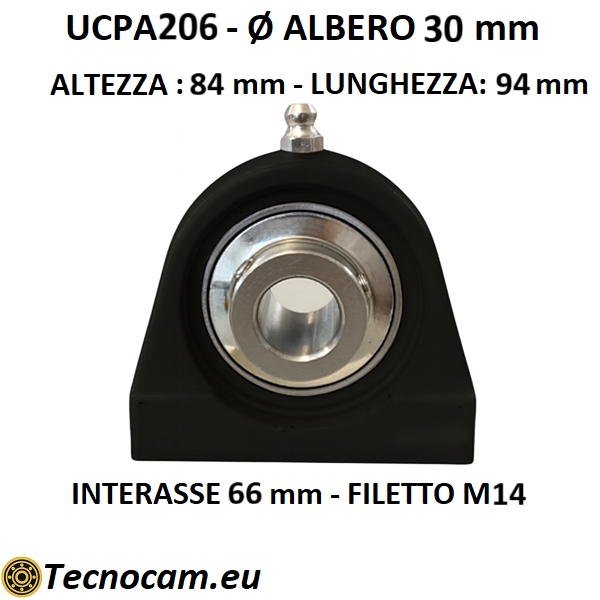 Supporto con Cuscinetto INOX UCPA206 in Plastica