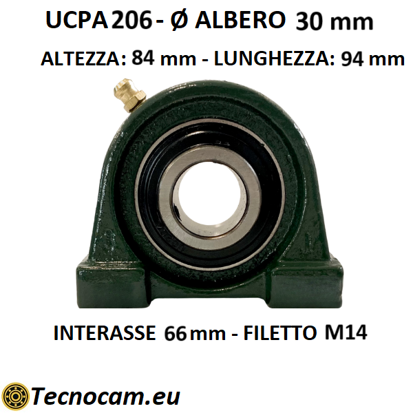 Supporto con Cuscinetto UCPA206 in Ghisa