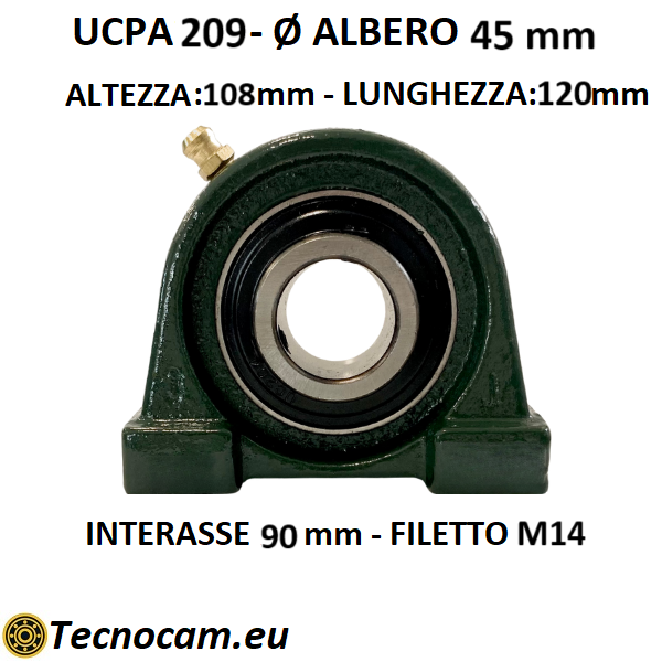 Supporto con Cuscinetto UCPA209 in Ghisa
