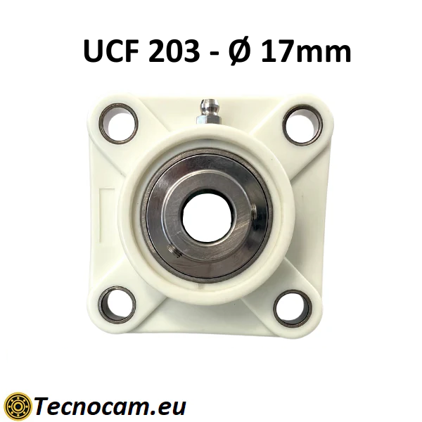Supporto con Cuscinetto INOX UCF203 in Plastica